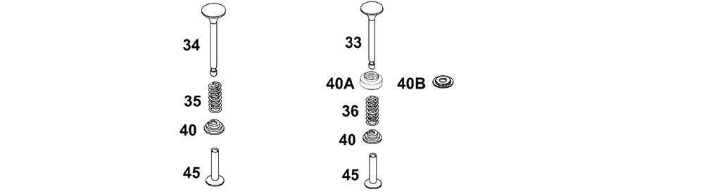Valve Group Diagram and Parts List for 133232-1012-XX  Briggs and Stratton Engine